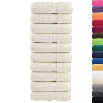 Prosoape mâini premium SOLUND 10 buc crem 30x30 cm 600 gsm - Img 2