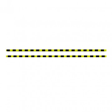 Protecții de colț, 2 buc., galben și negru, 6x2x101,5 cm, PU - Img 3