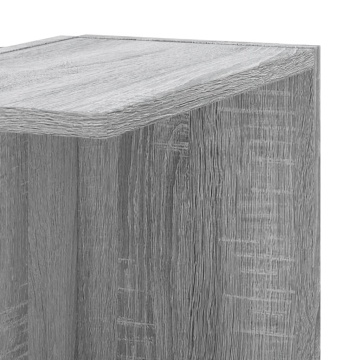 Raft colțar perete gri sonoma 36,5x36,5x140cm lemn prelucrat - Img 6