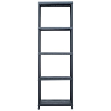 Raft de depozitare, negru, 60 x 30 x 180 cm, plastic, 125 kg - Img 2
