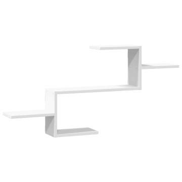 Raft de perete, alb, 104x15x49 cm, lemn prelucrat - Img 2