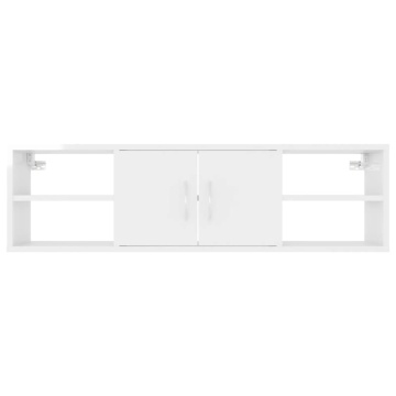 Raft de perete, alb extralucios, 102x30x29 cm, PAL - Img 5