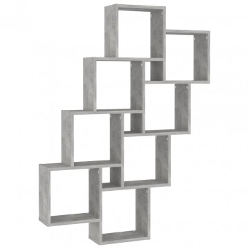 Raft de perete cub, gri beton, 90x15x119 cm, PAL - Img 2