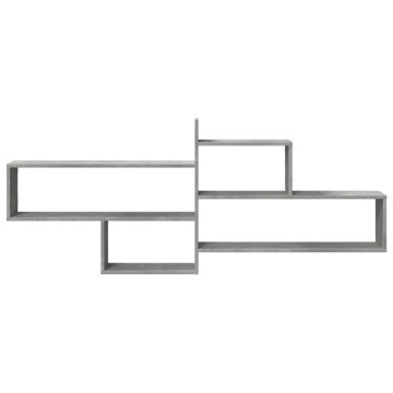 Raft de perete, gri beton, 167,5x18x68 cm, lemn prelucrat - Img 4