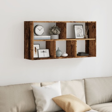 Raft de perete, lemn vechi, 100x25x50 cm, lemn prelucrat - Img 3