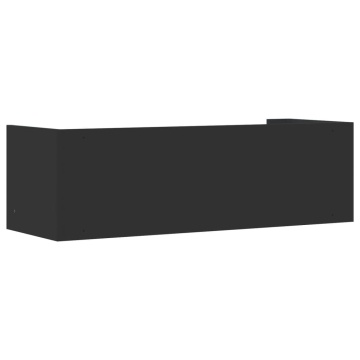 Raft de perete, negru, 100x35x30,5 cm, lemn prelucrat - Img 5