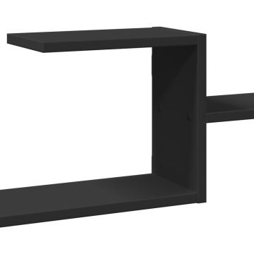 Raft de perete, negru, 104x15x49 cm, lemn prelucrat - Img 7