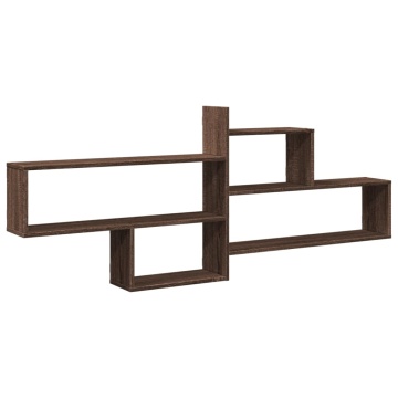 Raft de perete, stejar maro, 167,5x18x68 cm, lemn prelucrat - Img 2