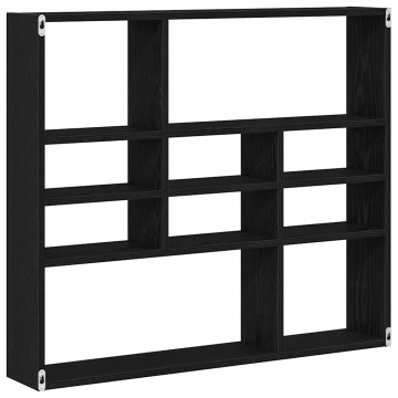 Raft de perete, stejar negru, 90x16x78 cm, lemn prelucrat - Img 6