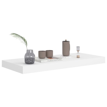 Raft de perete suspendat, alb, 60x23,5x3,8 cm, MDF - Img 3