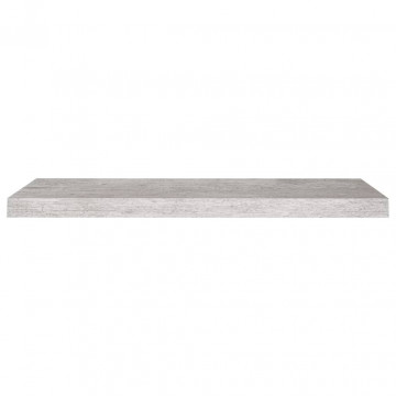 Raft de perete suspendat, gri beton, 80x23,5x3,8 cm, MDF - Img 4