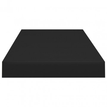 Raft de perete suspendat, negru, 60x23,5x3,8 cm, MDF - Img 7