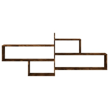 Raft perete, stejar fumuriu, 167,5x18x68 cm, lemn prelucrat - Img 4