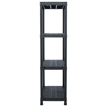 Rafturi de depozitare, 2 buc. negru, 60 x 30 x 138 cm plastic - Img 4