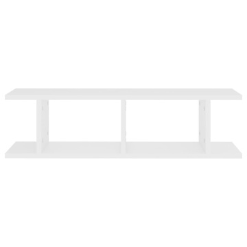 Rafturi de perete, 2 buc., alb, 75x18x20 cm, lemn - Img 7