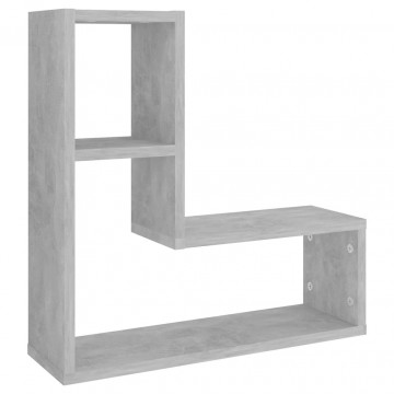 Rafturi de perete, 2 buc., gri beton, 50x15x50 cm, PAL - Img 4