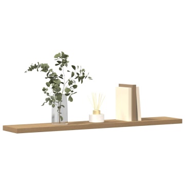 Rafturi de perete, 4 buc., stejar artizanal, 60x20x1,5 cm, lemn - Img 3