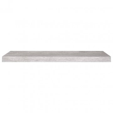 Rafturi de perete suspendate,2 buc,gri beton,80x23,5x3,8 cm,MDF - Img 8