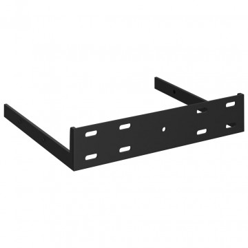 Rafturi de perete suspendate, 2 buc., negru, 23x23,5x3,8 cm MDF - Img 6