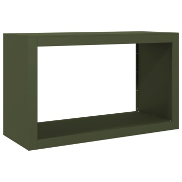 Rastel pentru lemne de foc, verde, 100x40x60 cm, oțel - Img 5