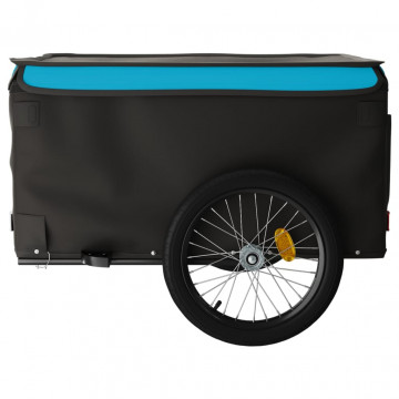 Remorcă de marfă pentru biciclete negru & albastru 45 kg fier - Img 6