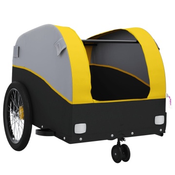 Remorcă pentru biciclete, negru și galben, 30 kg, fier - Img 8