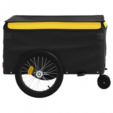 Remorcă pentru biciclete, negru și galben, 45 kg, fier - Img 6