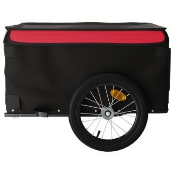 Remorcă pentru biciclete, negru și roșu, 45 kg, fier - Img 5