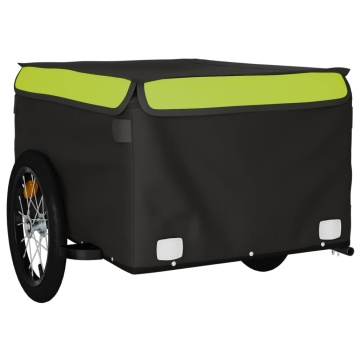 Remorcă pentru biciclete, negru și verde, 45 kg, fier - Img 4