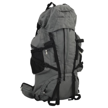 Rucsac de drumeție, gri, 60 L, țesătură oxford - Img 1