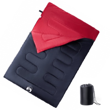 Sac de dormit dublu cu perne de camping, adulți, 3-4 anotimpuri - Img 1