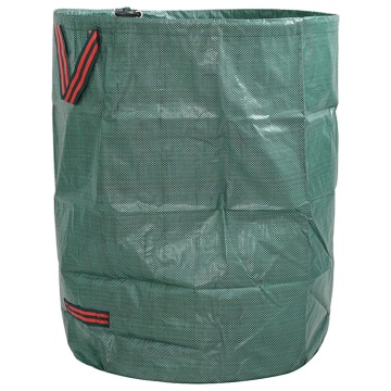 Sacii de gunoi pentru grădină cu mânere 4 bucăți, pliabili, forma rotundă, verde, 300 L - Img 3