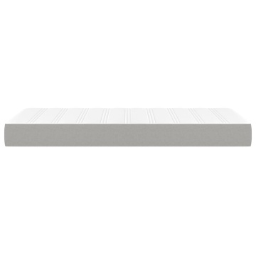 Saltea de pat cu arcuri, gri deschis, 120x190x20 cm, textil - Img 4