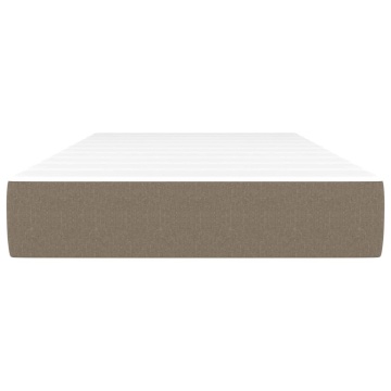 Saltea de pat cu arcuri, gri taupe, 80x200x20 cm, textil - Img 3