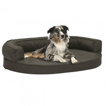 Saltea ergonomică pat de câini, gri închis, 75x53 cm, aspect in - Img 1
