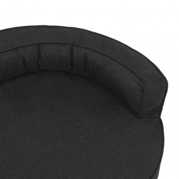 Saltea ergonomică pat de câini, negru, 75x53 cm, aspect de in - Img 5