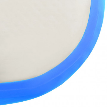 Saltea gimnastică gonflabilă, pompă, albastru 60x100x15 cm, PVC - Img 6