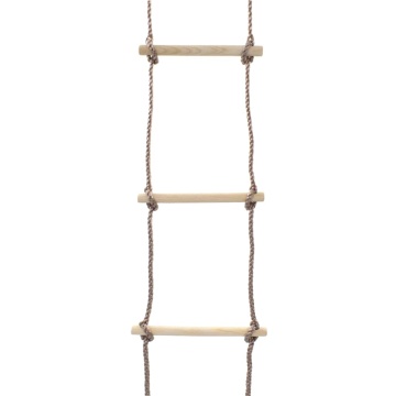Scară din frânghie pentru copii, 290 cm, lemn - Img 4