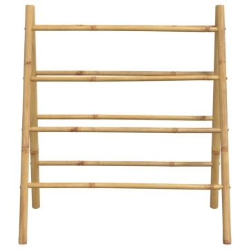 Scară dublă pentru prosoape cu 4 trepte, 90x50x100 cm, bambus - Img 8