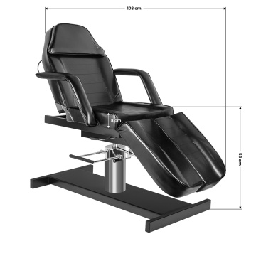 Scaun cosmetic hidraulic. Un 210C pedi negru - Img 6