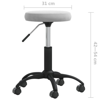 Scaun de bucătărie, gri deschis, catifea - Img 5
