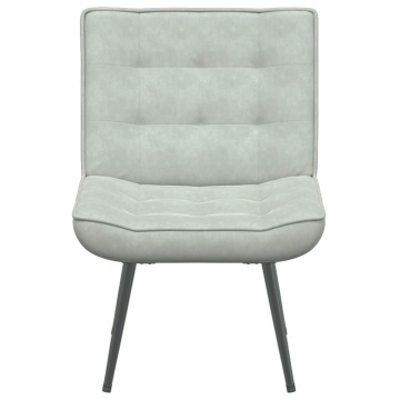 Scaun de relaxare gri deschis 64x74x84 cm catifea - Img 4
