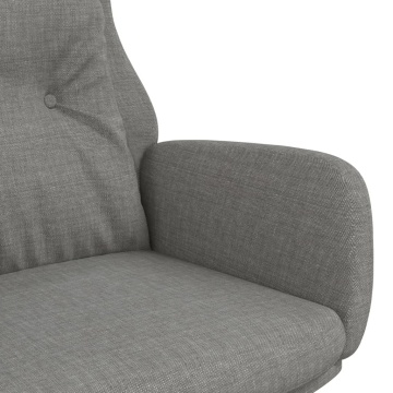 Scaun de relaxare, gri deschis, material textil - Img 5