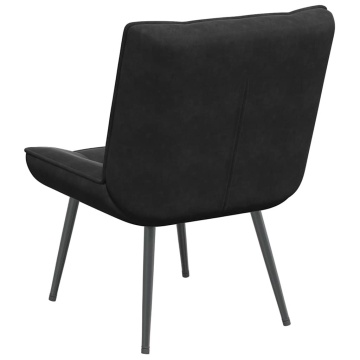 Scaun de relaxare negru 64x74x84 cm catifea - Img 5