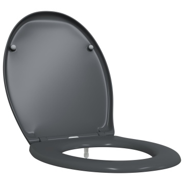 Scaun de toaletă cu eliberare rapidă cu închidere lentă Duroplast Antracit - Img 2