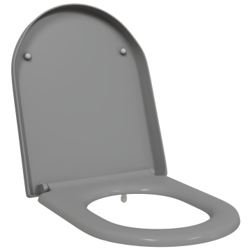 Scaun de toaletă cu eliberare rapidă cu închidere ușoară Duroplast Gri - Img 2