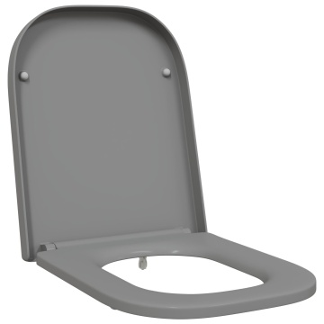 Scaun de toaletă cu fixare rapidă și închidere lentă Duroplast Gri - Img 2