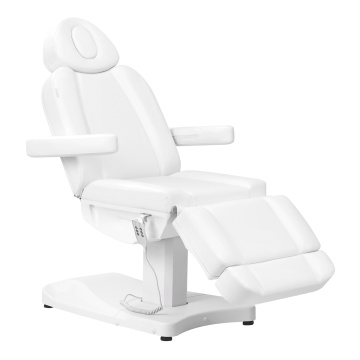 Scaun electric cosmetic Azzurro 803D 3-motoare alb - Img 2