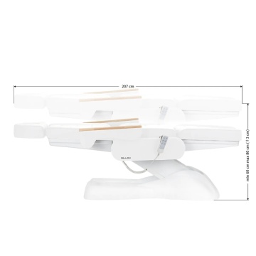 Scaun electric cosmetic SILLON Lux 273b 3 motoare alb - Img 8
