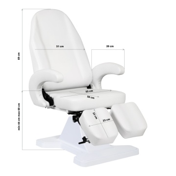 Scaun hidraulic podiatrie 112 alb - Img 2
